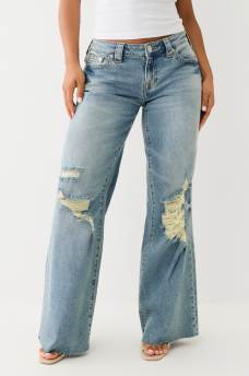 LEILA DISTRESSED LOW RISE JEAN, image 3
