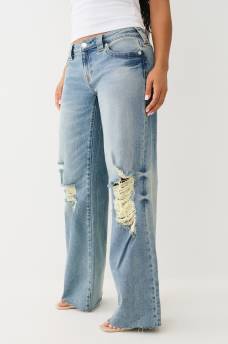 LEILA DISTRESSED LOW RISE JEAN, image 4
