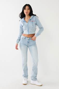 TRUE RELIGION ZIP CROP HOODIE, image 4