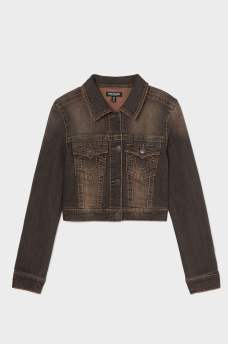 JIMMY BIG T CROP DENIM JACKET, image 5