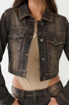 JIMMY BIG T CROP DENIM JACKET