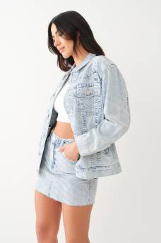 JIMMY MONOGRAM OVERSIZED DENIM JACKET, image 2