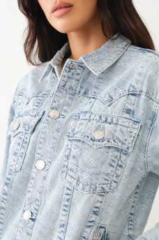 JIMMY MONOGRAM OVERSIZED DENIM JACKET, image 1