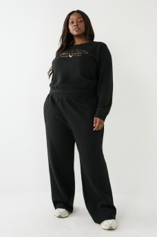 PANTALONES JOGGER ANCHO CON LOGOTIPO, image 2