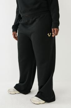 PANTALONES JOGGER ANCHO CON LOGOTIPO, image 1