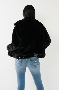 FAUX FUR TRUCKER JACKET