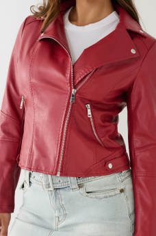 FAUX LEATHER MOTO JACKET, image 3