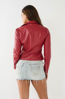 FAUX LEATHER MOTO JACKET, image 6
