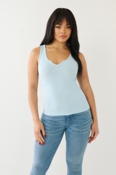  CRYSTAL ARCHED LOGO TANK TOP, image 1