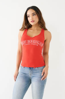  CRYSTAL ARCHED LOGO TANK TOP, image 2