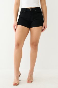 JENNIE MID RISE ROLLED CURVY SHORT, image 4