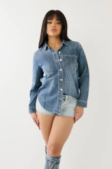  WORLD TOUR LOGO DENIM SHIRT