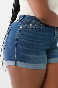 PLUS JENNIE ROLLED DENIM SHORT , image 4