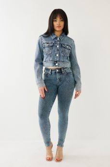  JIMMY CROP TERRY DENIM JACKET, image 4