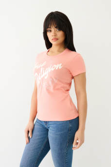  METALLIC TR LOGO CREW TEE, image 2