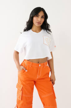 HORSESHOE PUFF PRINT CROP TEE, image 3