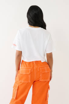 HORSESHOE PUFF PRINT CROP TEE, image 5