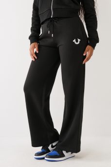 PANTALONES JOGGER ANCHO CON LOGOTIPO