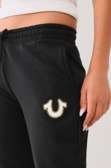 METALLIC HORSESHOE MID RISE JOGGER, image 2