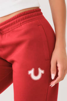 METALLIC HORSESHOE MID RISE JOGGER, image 1