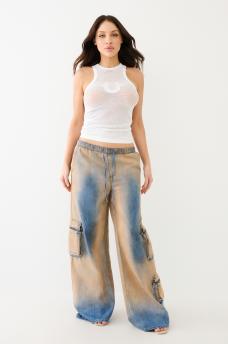  JESSIE VINTAGE WASH BAGGY CARGO JEAN, image 3