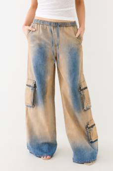  JESSIE VINTAGE WASH BAGGY CARGO JEAN, image 4