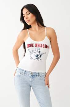 VINTAGE FLOCKED LOGO CAMI, image 2
