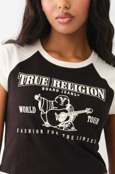 BUDDHA LOGO RINGER BABY TEE, image 2