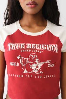 BUDDHA LOGO RINGER BABY TEE, image 2