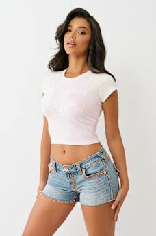 BUDDHA LOGO RINGER BABY TEE, image 4