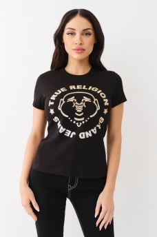 OMBRE CRYSTAL BUDDHA CREW TEE