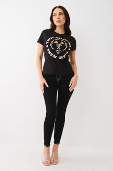 OMBRE CRYSTAL BUDDHA CREW TEE