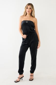 CRYSTAL HS VELOUR TUBE JUMPSUIT, image 3