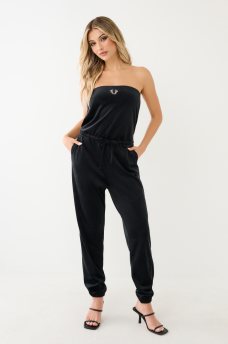 CRYSTAL HS VELOUR TUBE JUMPSUIT, image 4