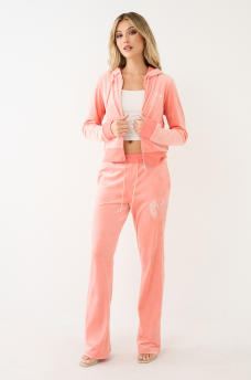 CRYSTAL HS WING VELOUR ZIP HOODIE, image 5