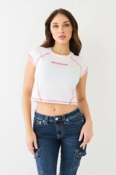 CONTRAST STITCHING TR BABY TEE