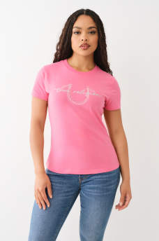 RAINBOW STITCH METALLIC LOGO TEE, image 2