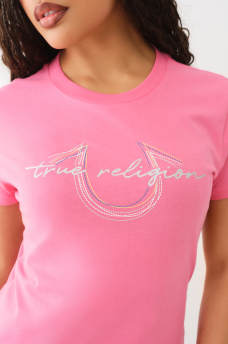 RAINBOW STITCH METALLIC LOGO TEE, image 1