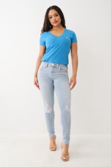JENNIE DISTRESSED MID RISE SKINNY JEAN, image 2