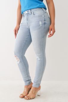 JENNIE DISTRESSED MID RISE SKINNY JEAN, image 4
