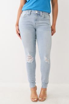 JENNIE DISTRESSED MID RISE SKINNY JEAN, image 1