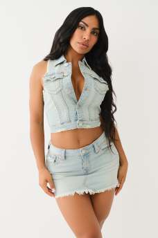 JIMMY FRAYED CROP VEST, image 4