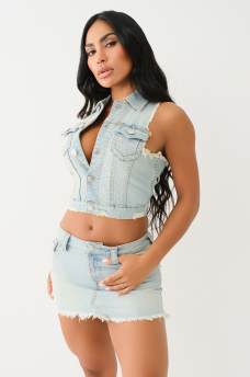 JIMMY FRAYED CROP VEST, image 5
