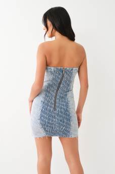 MONOGRAM DENIM TUBE DRESS, image 6