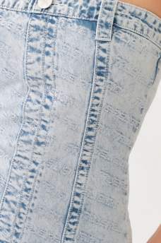 MONOGRAM DENIM TUBE DRESS, image 7