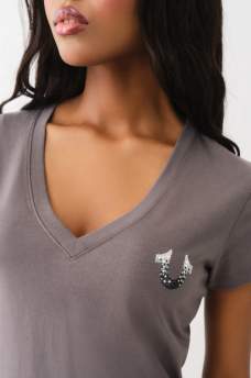 OMBRE CRYSTAL V NECK TEE, image 3