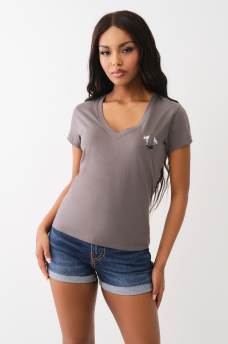 OMBRE CRYSTAL V NECK TEE, image 5