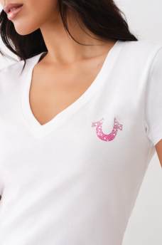 OMBRE CRYSTAL V NECK TEE, image 3