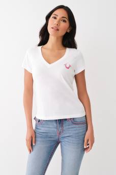 OMBRE CRYSTAL V NECK TEE, image 4