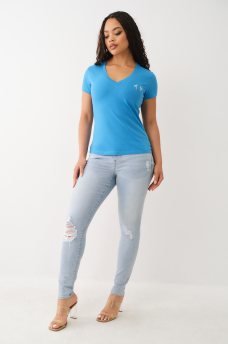 OMBRE CRYSTAL V NECK TEE, image 3